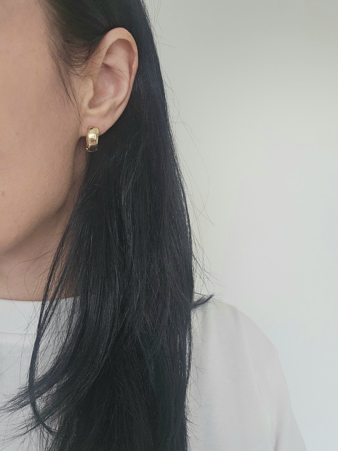 Auskarai dvipusiai su  cirkonio akutėmis (TMAUS25)