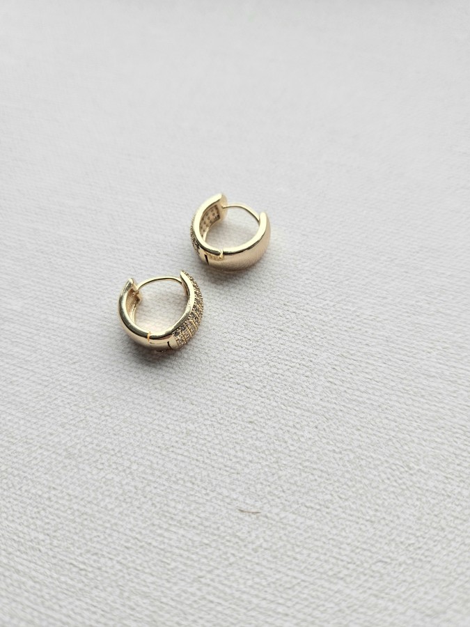 Auskarai dvipusiai su  cirkonio akutėmis (TMAUS25)