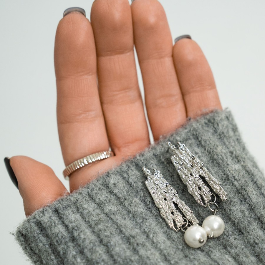 Auskarai (TMAUS93) sidabro spalva