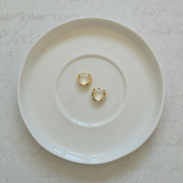 Auskarai dvipusiai su  cirkonio akutėmis (TMAUS25)