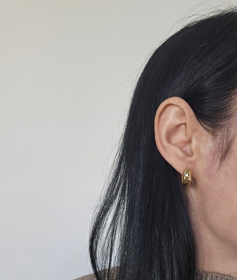 Auskarai rinkutės su tekstūra (TMAUS48)