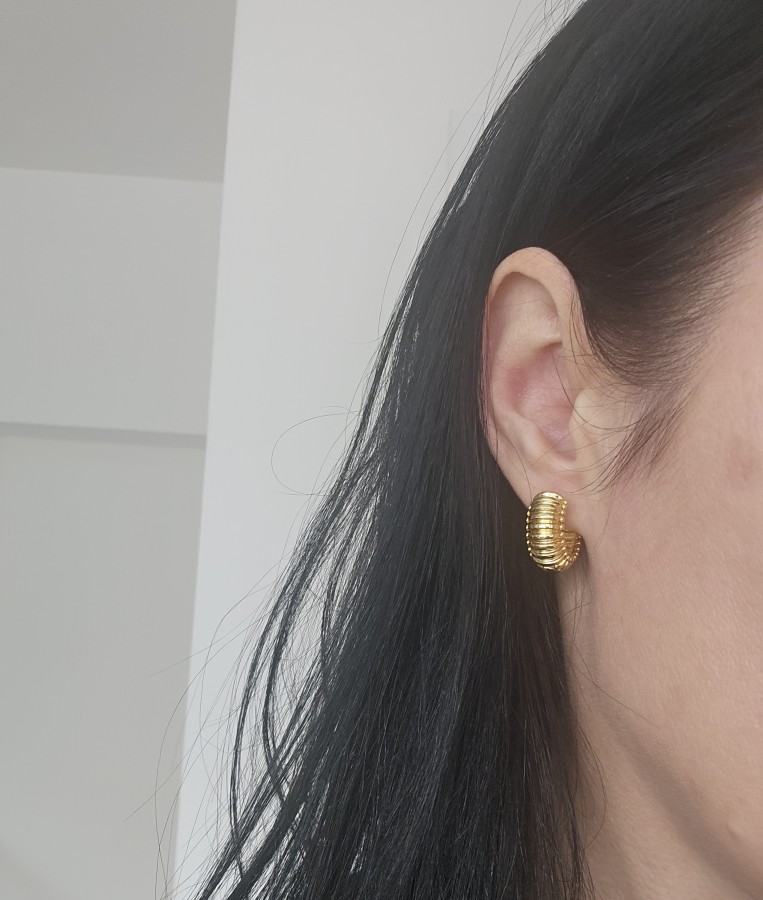 Auskarai rinkutės su tekstūra (TMAUS54)