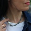Hematito vėrinys su Shell perlu ( TMVER62)