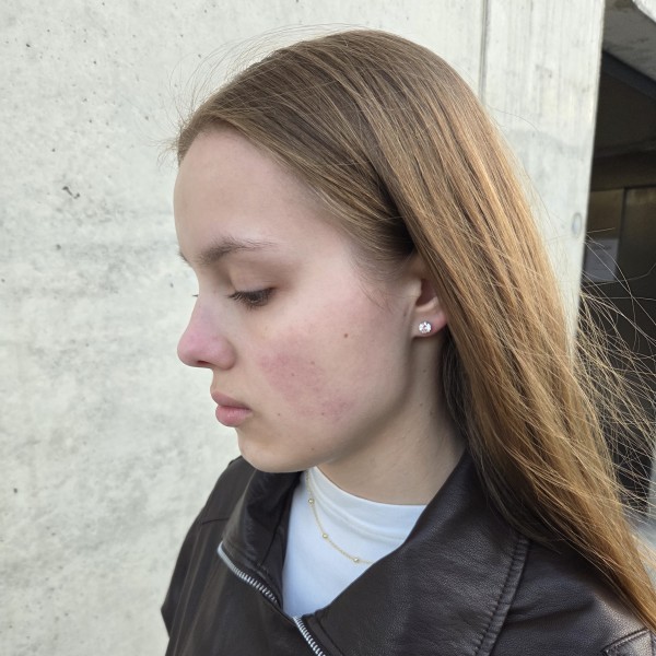 Auskarai Akutės (TMAUS34) sidabro spalva