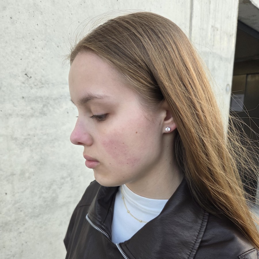 Auskarai Akutės (TMAUS34) sidabro spalva