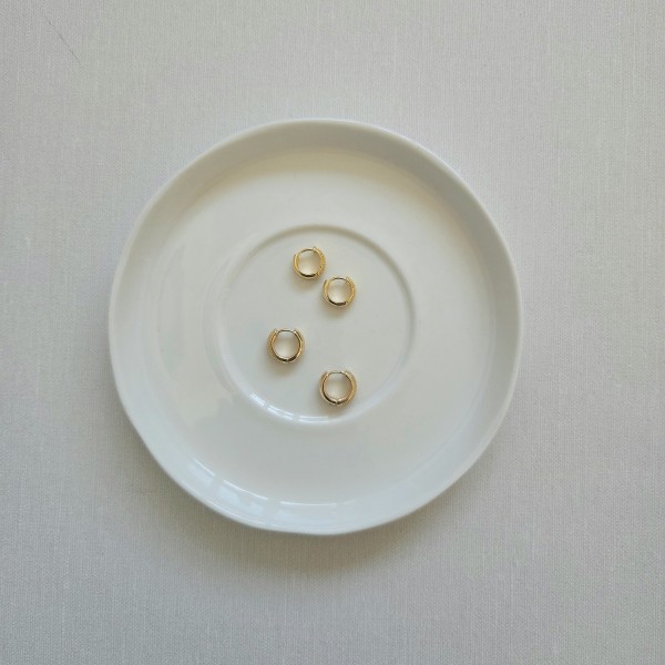 Auskarai Rinkutės su faktūra (TMAUS30) 12mm