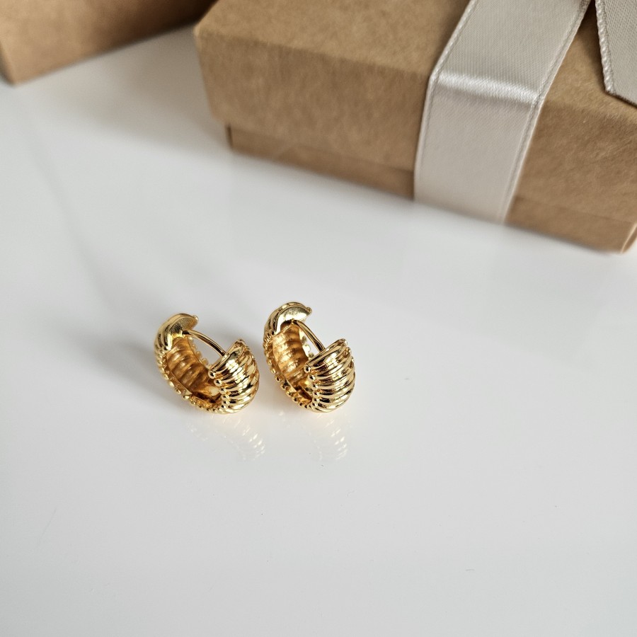 Auskarai rinkutės su tekstūra (TMAUS54)