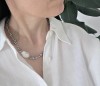 Hematito vėrinys su Shell perlu ( TMVER62)