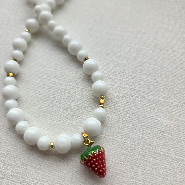 Onikso vėrinys su Braškės pakabuku (TMVER47)